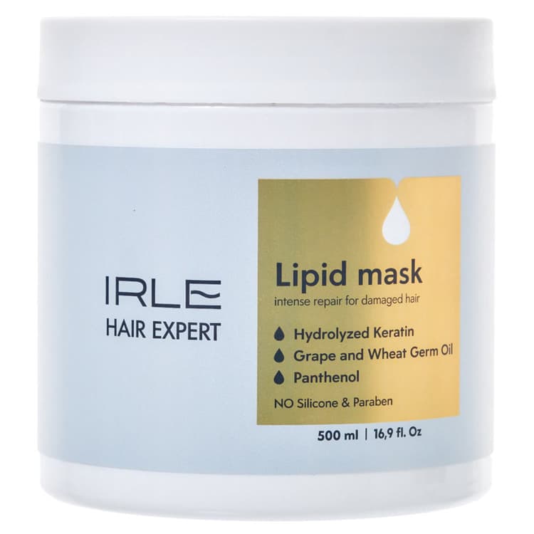 IRLE Липидная маска интенсивное восстановление для поврежденных волос, 500 мл
