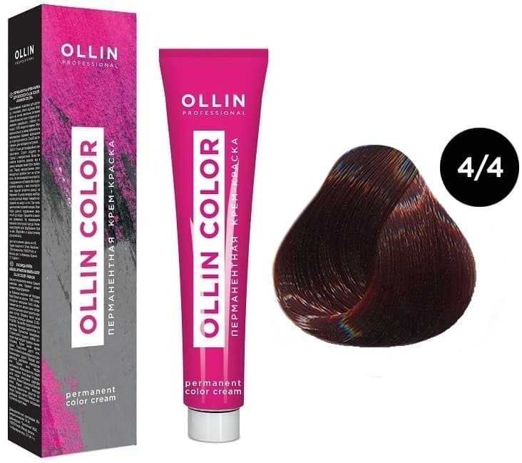 OLLIN COLOR  4/4 шатен медный 100 мл Перманентная крем-краска для волос
