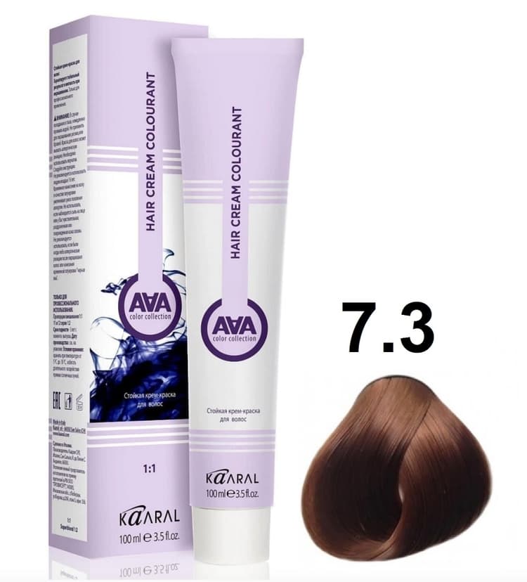 KAARAL AAA Hair crem colorant 7.3 золотистый блондин 100мл