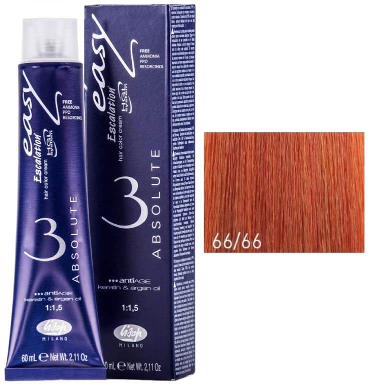 Lisap Absolute 66/66 темный блондин медный насыщенный  60 мл