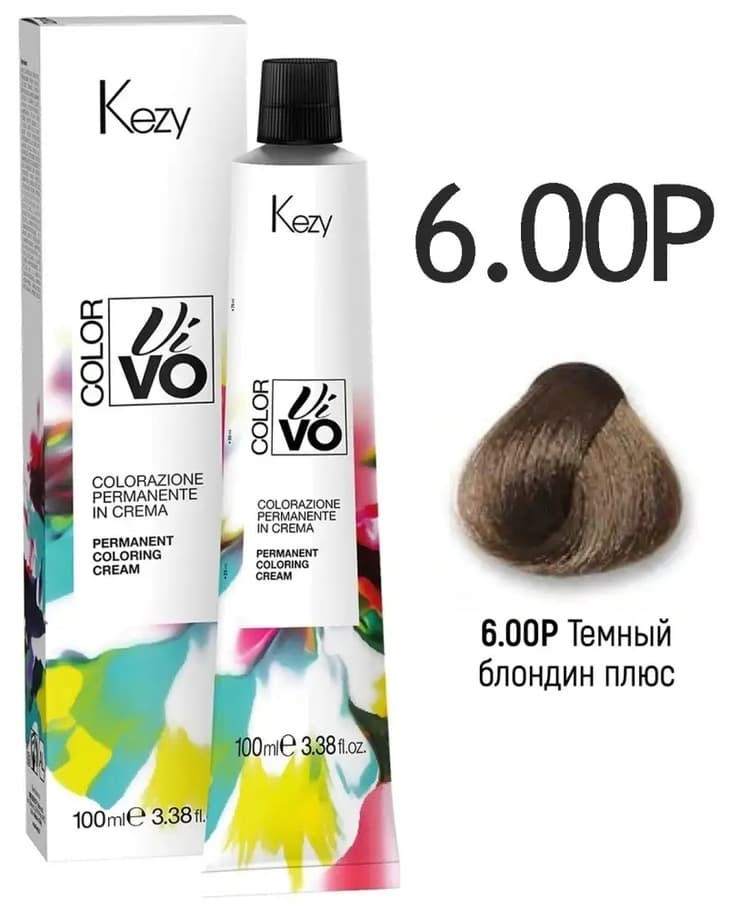 KEZY Color Vivo Крем-краска 6.00Р Темный блондин плюс, 100 мл. 