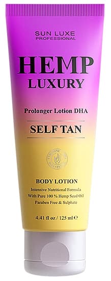 SUN LUXE Лосьон после загара с пролонгирующим действием, бронзаторами и охлаждающим эффектом "Hemp Luxury Self Tan" 125мл