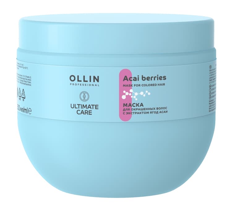 OLLIN ULTIMATE CARE Маска для окрашенных волос с экстрактом ягод асаи 500мл