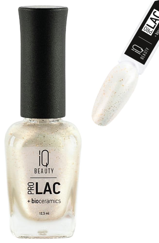 IQ BEAUTY PROLAC Лак для ногтей укрепляющий с биокерамикой 12.5 мл №107 Like champagne