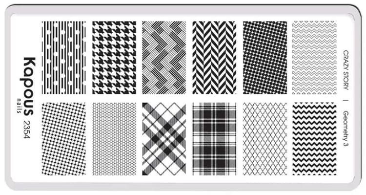 Kapous Nails Пластина для стемпинга "Crazy story" Geometry 3