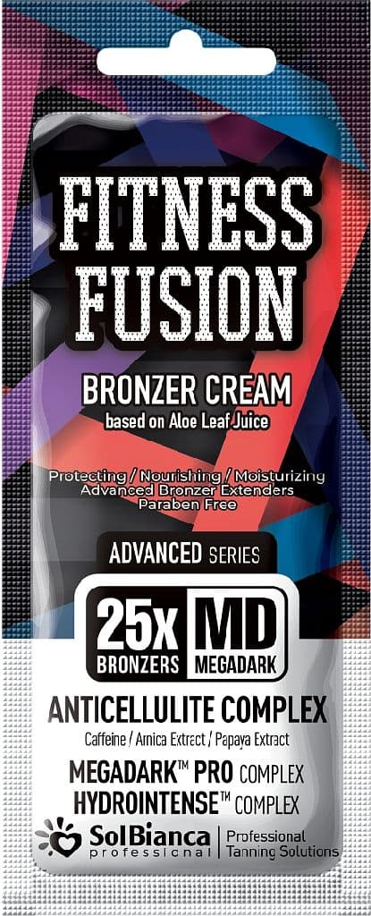SolBianca Крем "Fitness Fusion" с кофеином, экстрактами арники, папайи и 25-бронзаторами 15 мл 