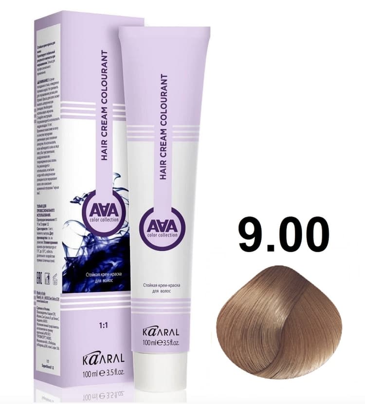 KAARAL AAA Hair crem colorant 9.00 очень светлый блондин интенсивный натуральный 100мл 