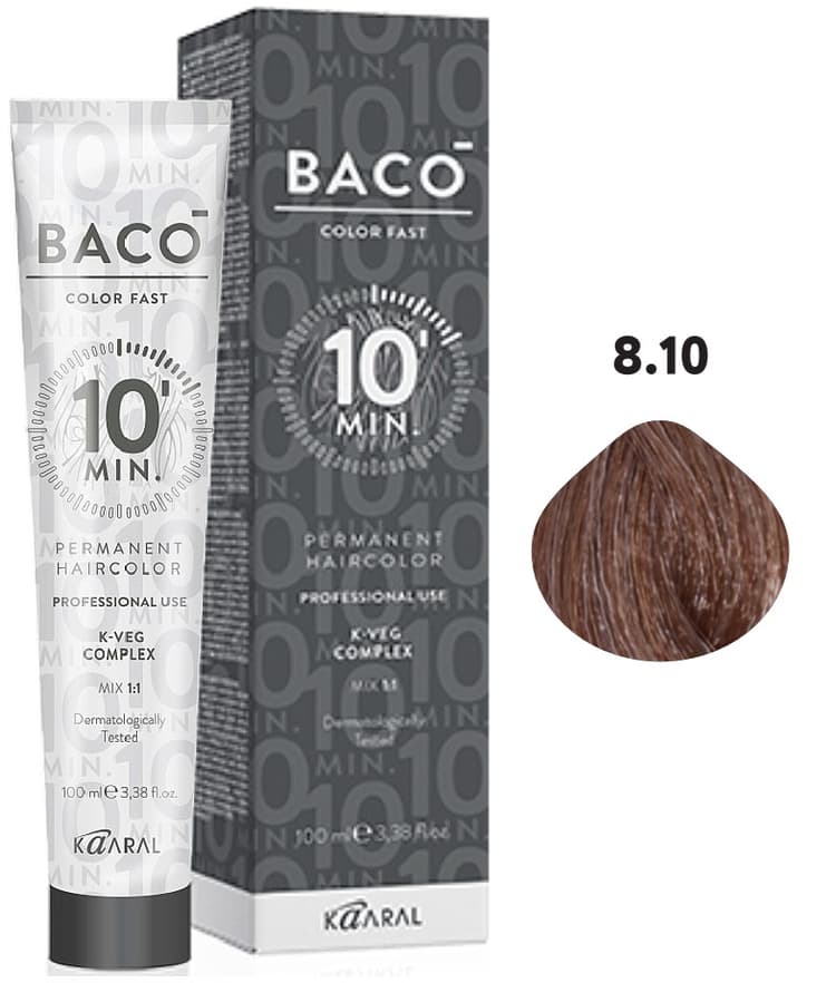 KAARAL Baco Color Fast 8.10 светлый блондин пепельный натуральный 100 мл