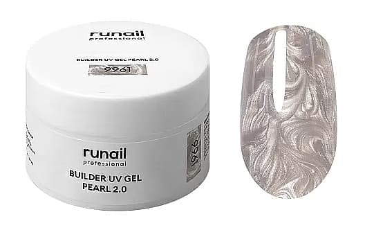 RuNail Моделирующий УФ-гель c жемчужным эффектом BUILDER UV GEL PEARL 2.0, 15г №9961