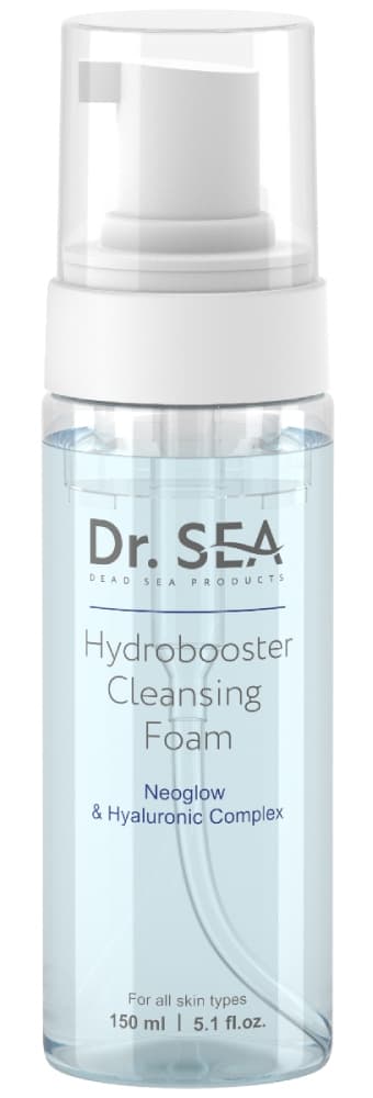 Dr. Sea Очищающая пена гидробустер с  NEOGLOW и гиалуроновым комплексом 150 мл