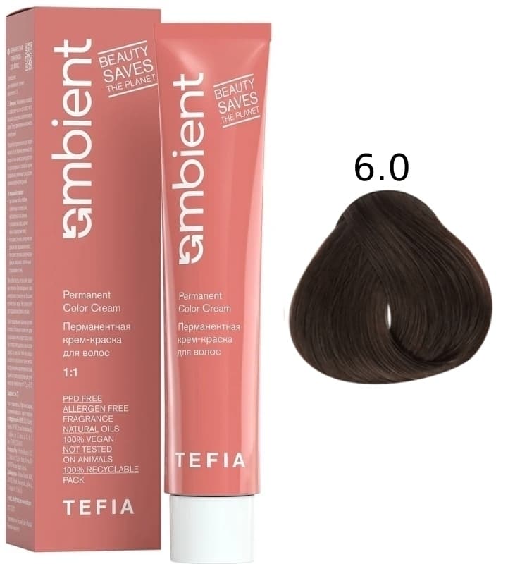 TEFIA AMBIENT 6.0 Темный блондин натуральный 60 мл