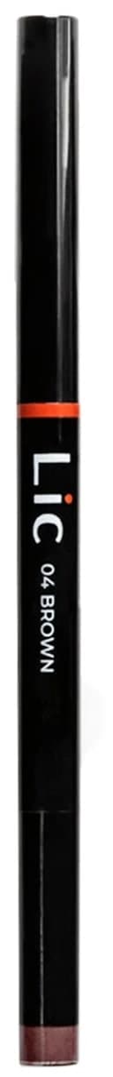 LIC Карандаш механический для бровей с треугольным грифелем 04 Brown коричневый