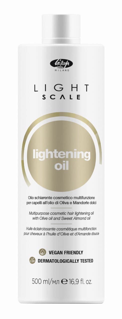 Lisap LIGHT SCALE LIGHTENING OIL 500 мл. Многофункциональное безаммиачное осветляющее масло для волос 