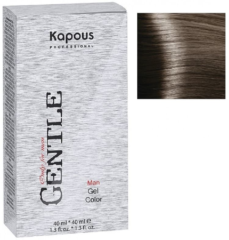 Kapous Гель-краска для мужчин без аммония  "Gentlemen" № 7.1 темный блондин пепельный 40мл+40мл