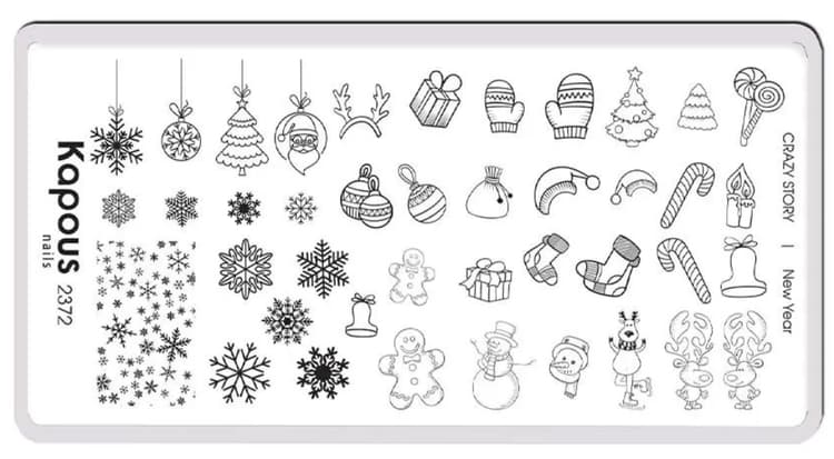 Kapous Nails Пластина для стемпинга "Crazy story" New Year