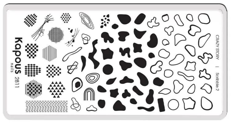 Kapous Nails Пластина для стемпинга "Crazy story" Scribble 2