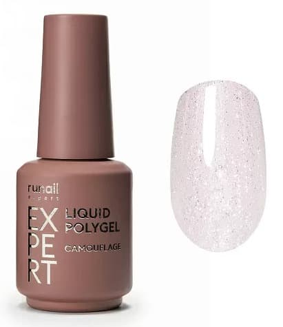 RuNail Expert Жидкий полигель с шиммером №235, 18 мл. 