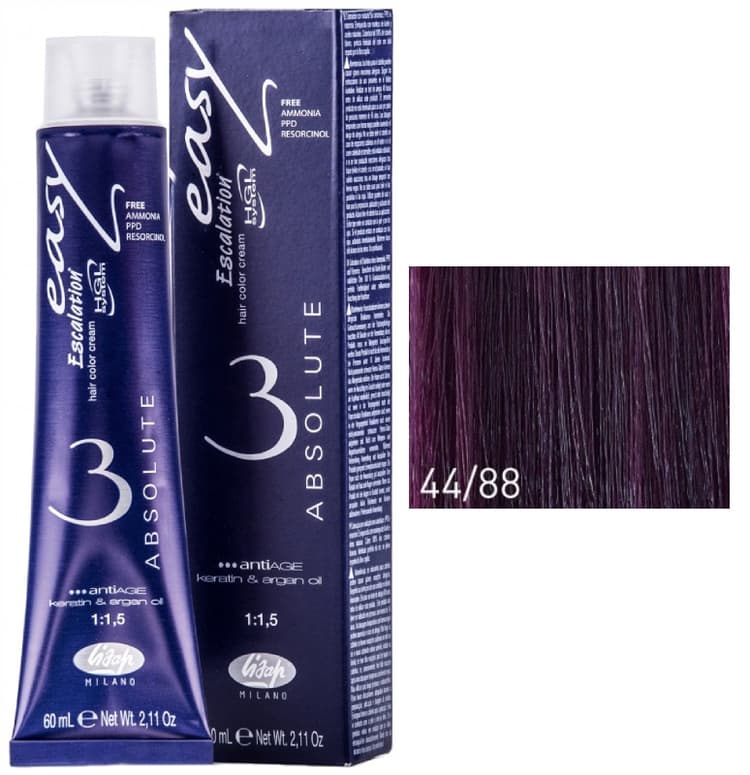 Lisap Absolute 44/88 интенсивный шатен насыщенный фиолетовый 60 мл