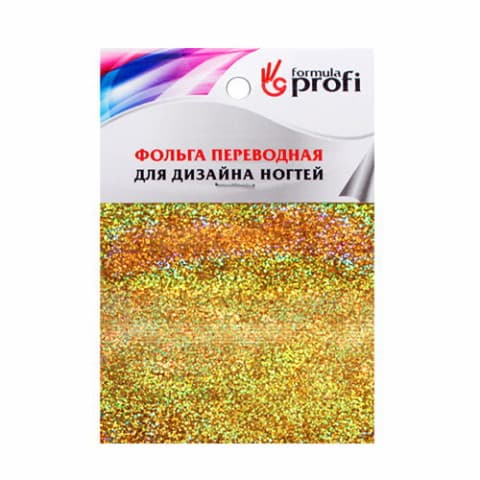 Formula Profi Фольга переводная голографическая, золото Метель 6х12см