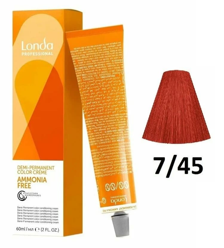 LondaТон Ammonia-Free 7/45 блонд медно-красный 