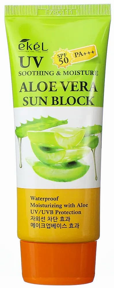 EKEL Крем для лица солнцезащитный с экстрактом алое вера SPF50 70 мл