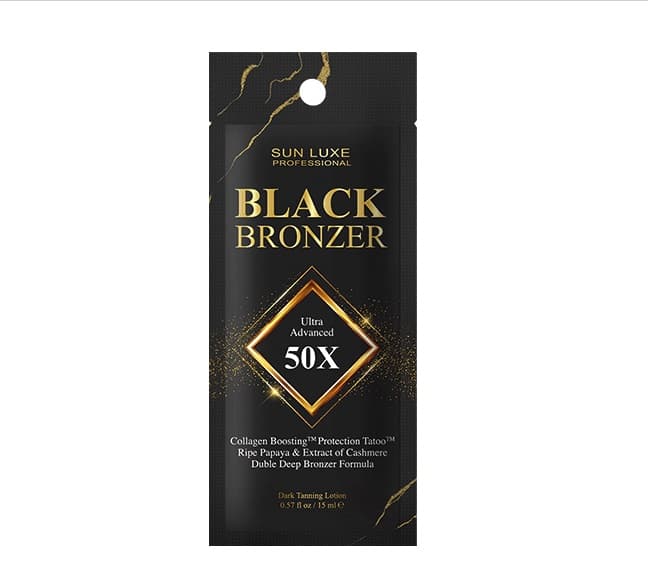 SUN LUXE Лосьон для загара "Black Bronzer" 50х на основе геля Алоэ Вера с ультра черн.бронз. 15 мл.