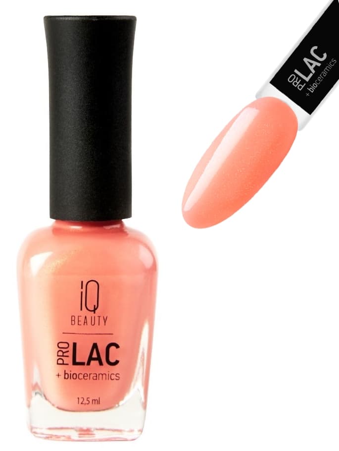 IQ BEAUTY PROLAC Лак для ногтей укрепляющий с биокерамикой 12.5 мл №135 Peach awe