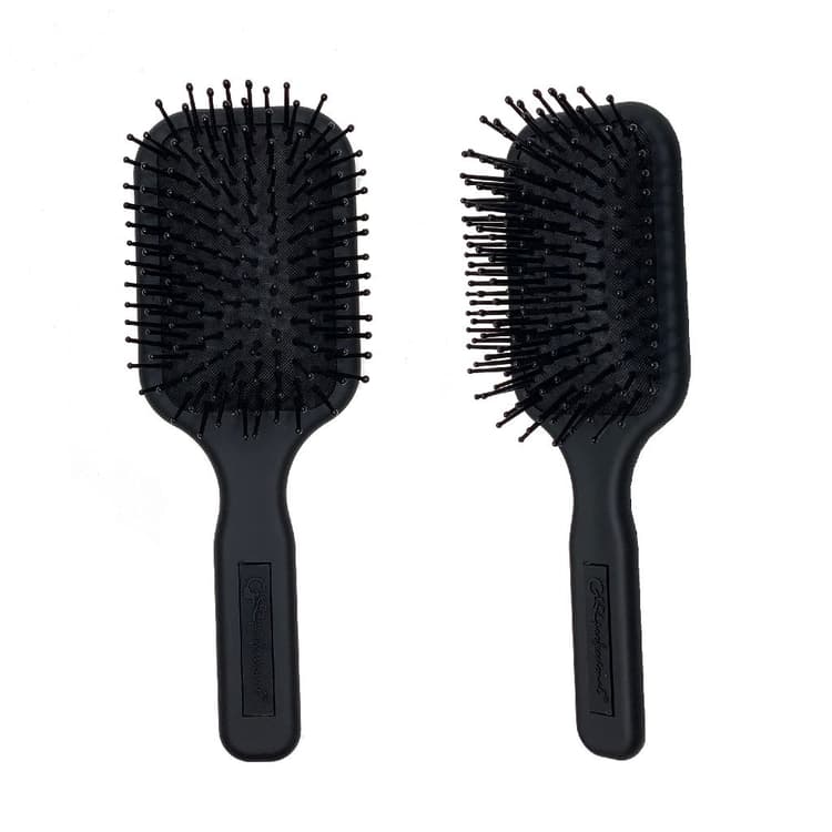 Gera Professional Расческа массажная для волос, мелкая, цв. черный 
