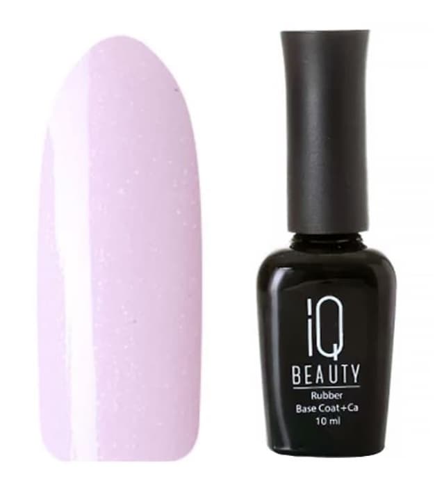 IQ BEAUTY Базовое камуфл.покрытие каучуковое с кальцием Rubber Base 18 Rose frappe/ Розовый 10 мл 