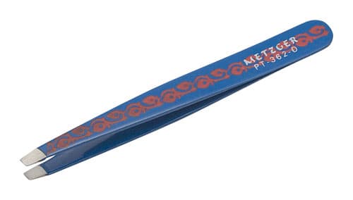 METZGER Пинцет скошенный (с орнаментом)