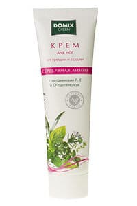 DOMIX Крем для ног от трещин и ссадин с наносеребром, 100мл