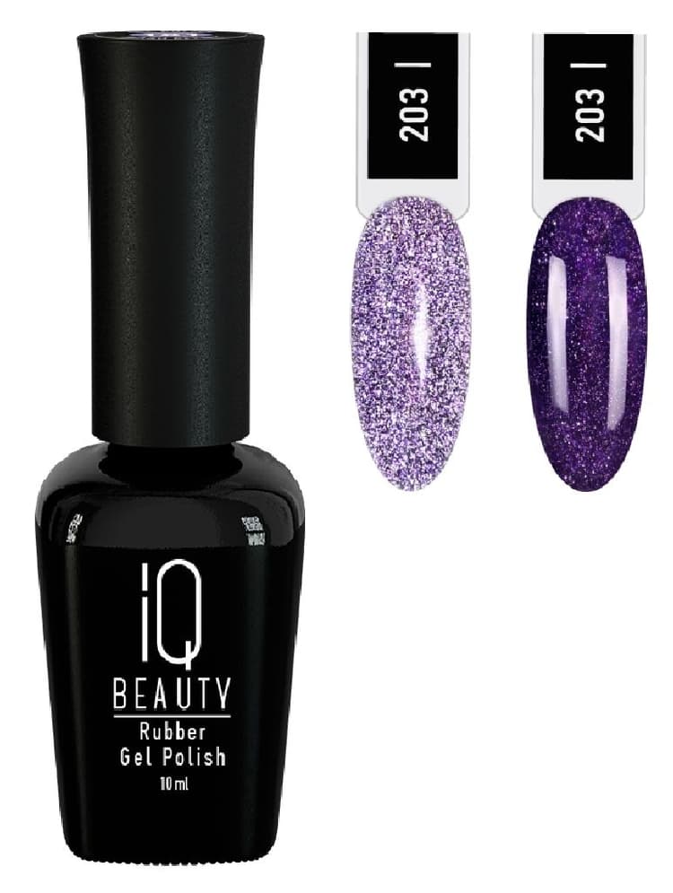 IQ BEAUTY Каучуковый гель-лак с кальцием №203 "Signal" No Time For Drama светоотражающий