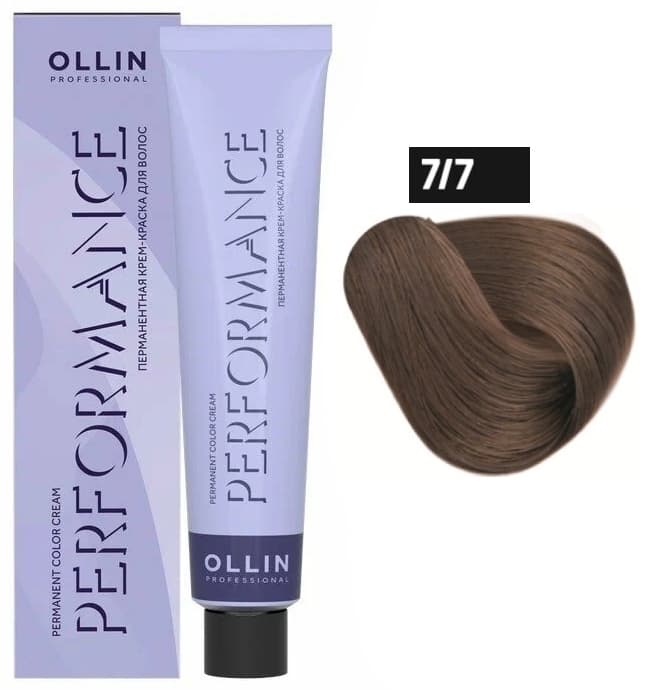 OLLIN PERFORMANCE  7/7 русый коричневый 60мл Перманентная крем-краска для волос
