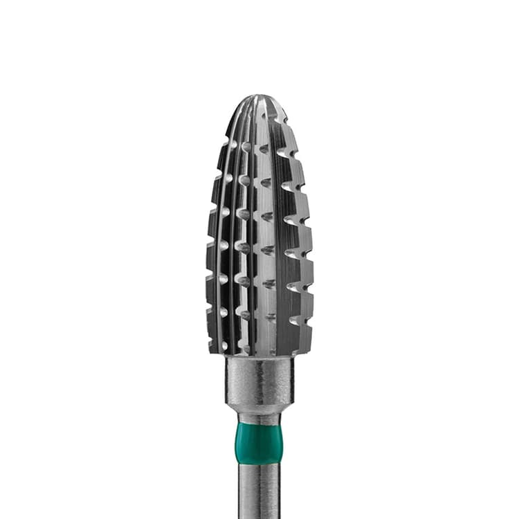 Фреза Пуля закругленная Твердосплавная фреза Эдна, крупная, 6мм (зеленая насечка)