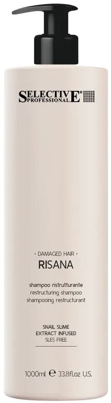 SELECTIVE RISANA Восстанавливающий шампунь с экстрактом муцина улитки без SLES 1000 мл