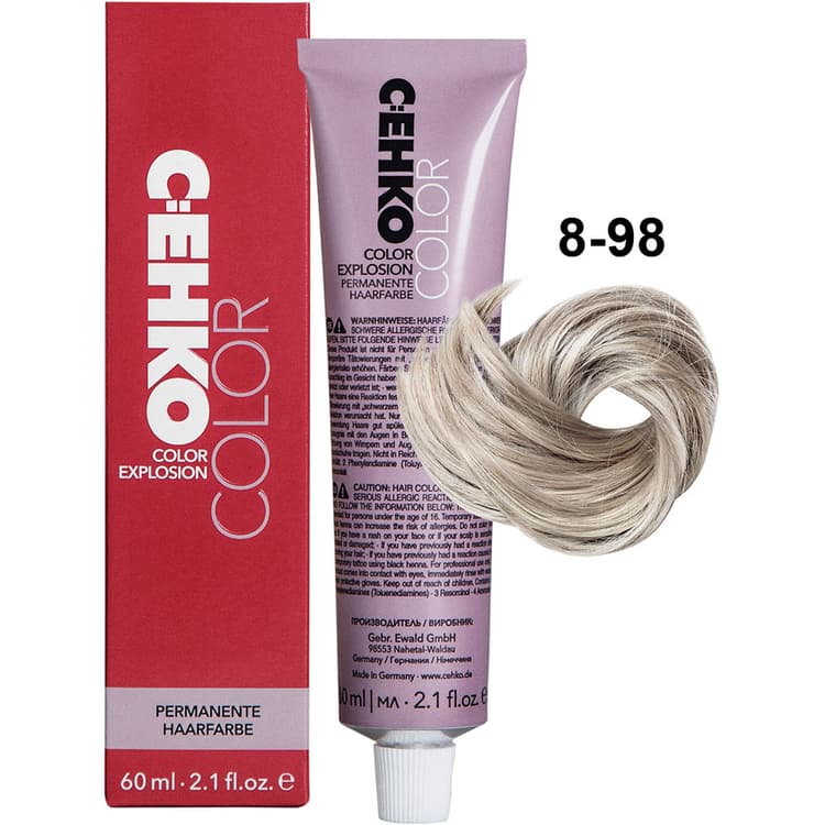 C:EHKO Color Explosion 8/98 Светлый блондин сандре-фиолетовый/Light Blond Cendre Violet 60 мл