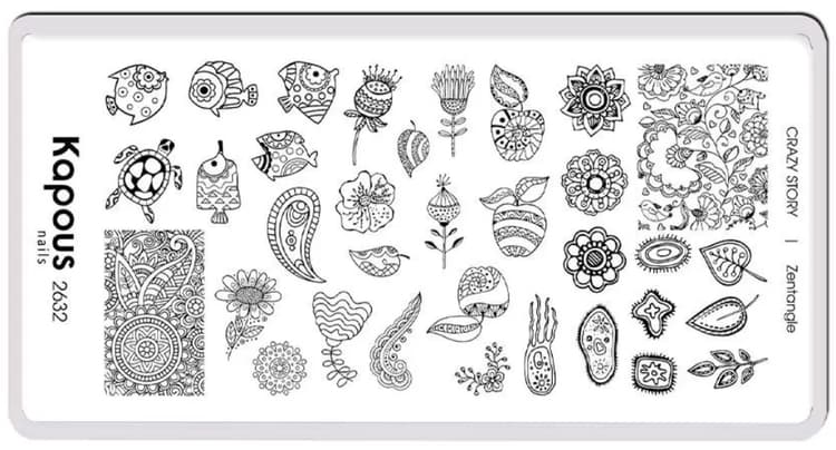 Kapous Nails Пластина для стемпинга "Crazy story" Zentangel