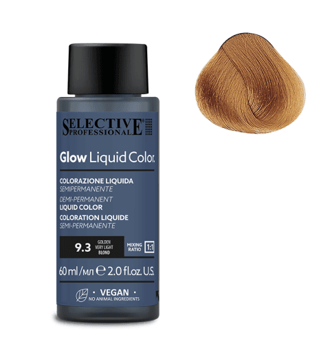 SELECTIVE Glow Liquid Color 9.3 Очень светлый блондин золотистый 60мл