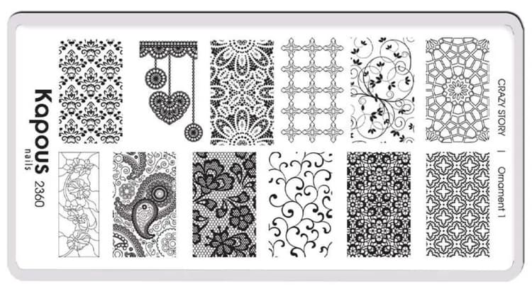 Kapous Nails Пластина для стемпинга "Crazy story" Ornament 1