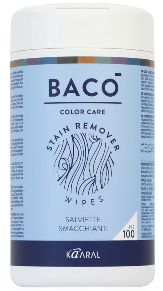 KAARAL Baco Stain Remover Wipes Влажные салфетки д/удаления краски с кожи головы 100 шт./уп.