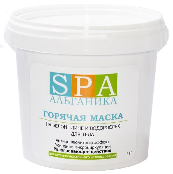Альганика Горячая маска на белой глине и водорослях 1 кг