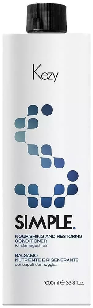 Бальзам питательный восстанавливающий для поврежденных волос, 1000 мл. Simple KEZY