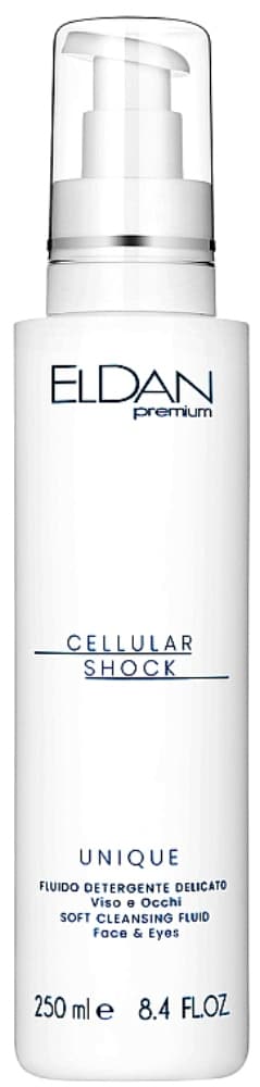 ELDAN Очищающее средство Premium cellular shock soft cleansing fluid face&eyes, 250 мл
