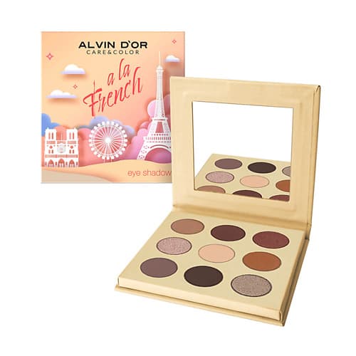 Alvin D'or A LA FRENCH Палетка теней для век "Париж, я люблю тебя" 9 в 1, 11,8 гр.