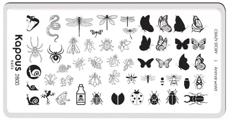 Kapous Nails Пластина для стемпинга "Crazy story" Animal world