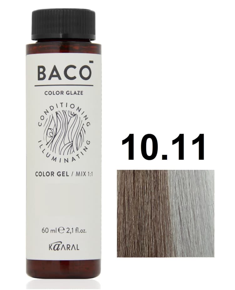KAARAL Baco Color Glaze 10.11 очень-очень светлый блондин интенсивно-пепельный 60 мл