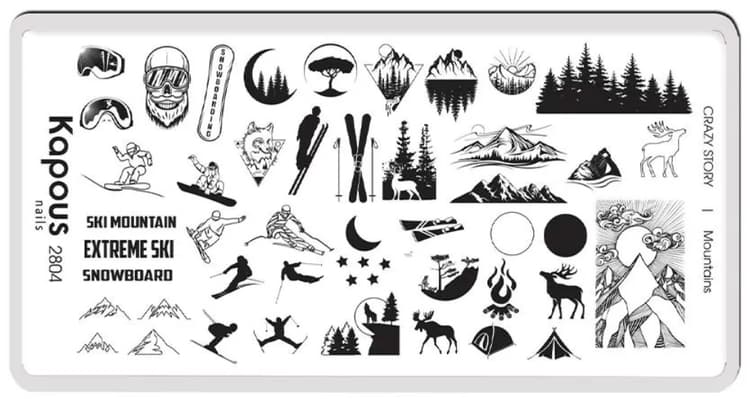 Kapous Nails Пластина для стемпинга "Crazy story" Mountains