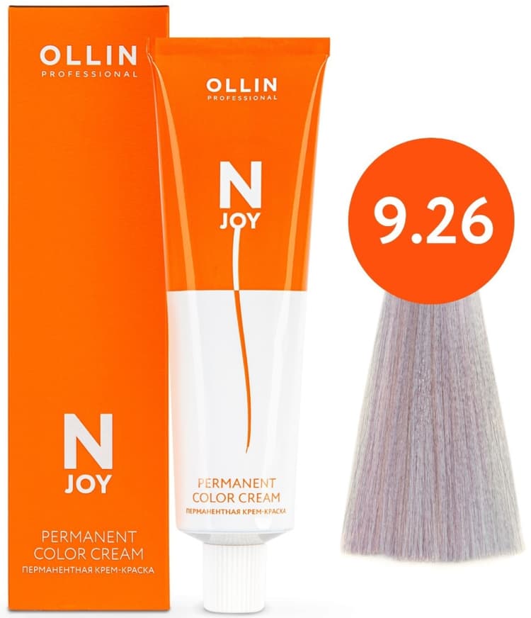 OLLIN "N-JOY"  9/26 – блондин фиолетово-красный, перманентная крем-краска для волос 100мл