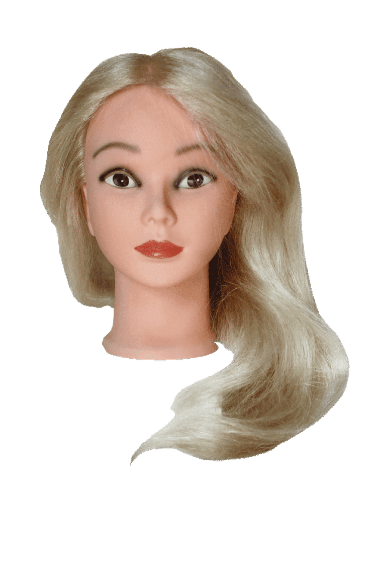 OLLIN Голова-манекен учебная "Блондин" длина волос 45/50см, 100% натуральные волосы, штатив в комплекте