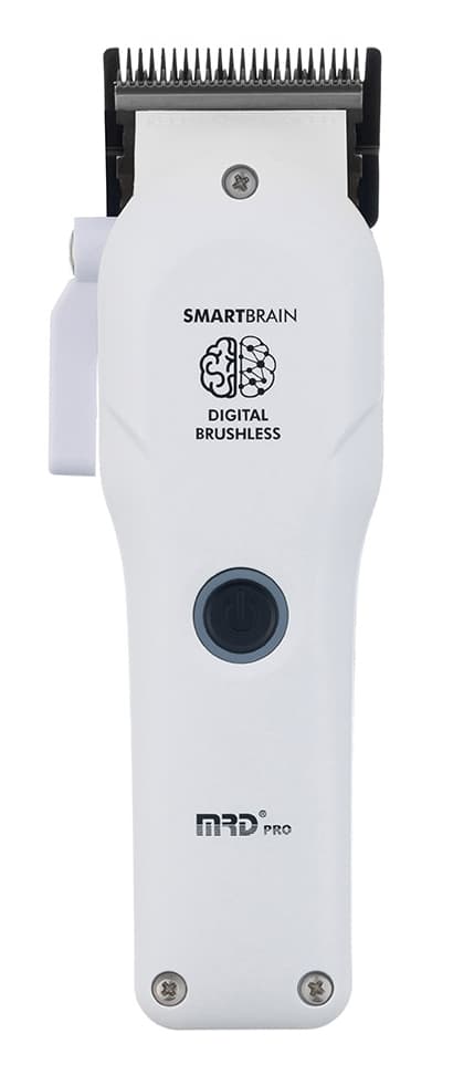 MRD PRO Машинка для стрижки, аккум./сеть, 7200 об/мин, срез 0,3-4 мм, 6 насадок, цвет белый 